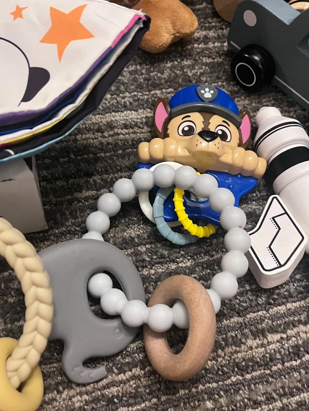 Plush & Wooden Sensory Play Set – Multicolor